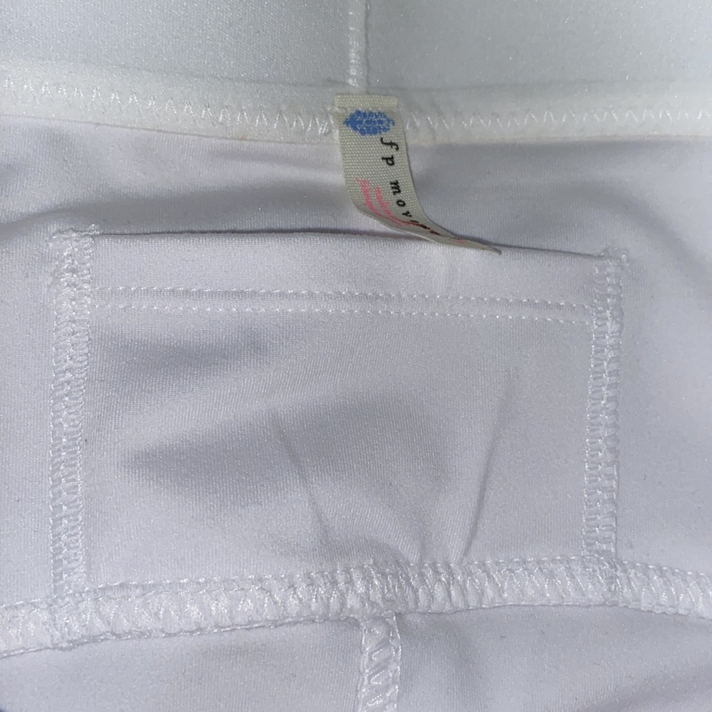 Free People Ruffle Hem Sanctuary Leggings White - Picture 12 of 16